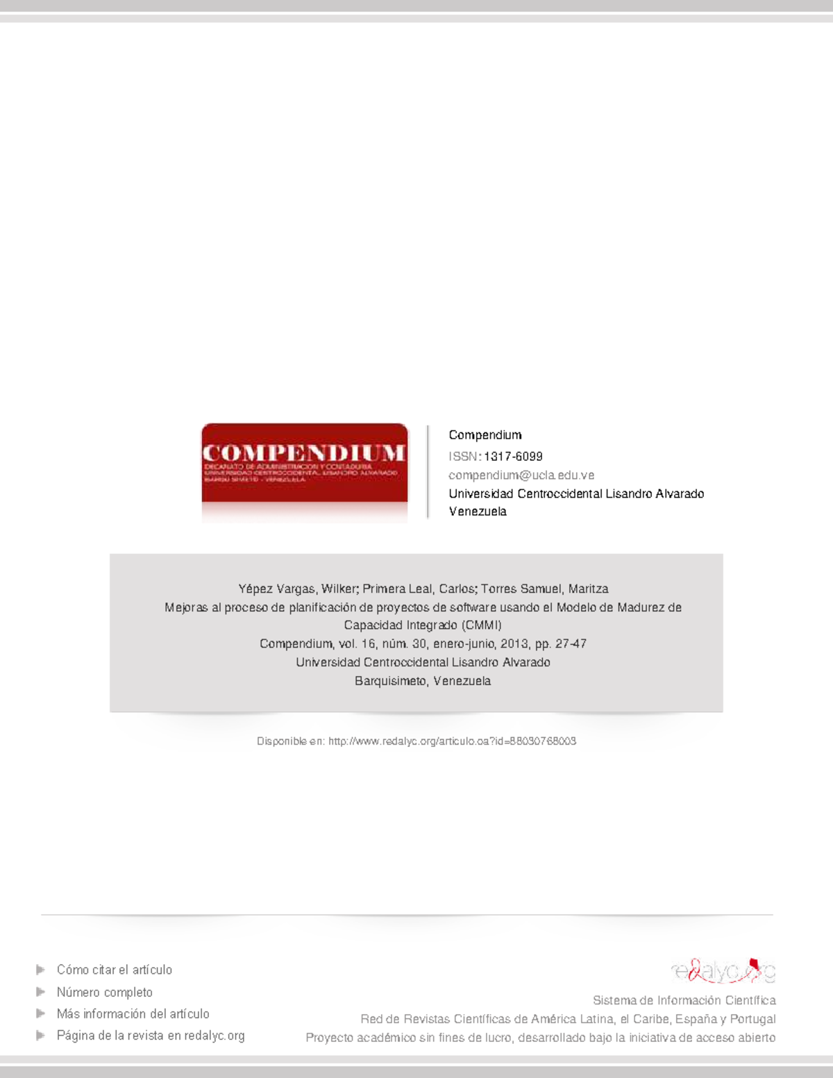 Mejoras en la Planificación de Proyectos de Software usando CMMI ...