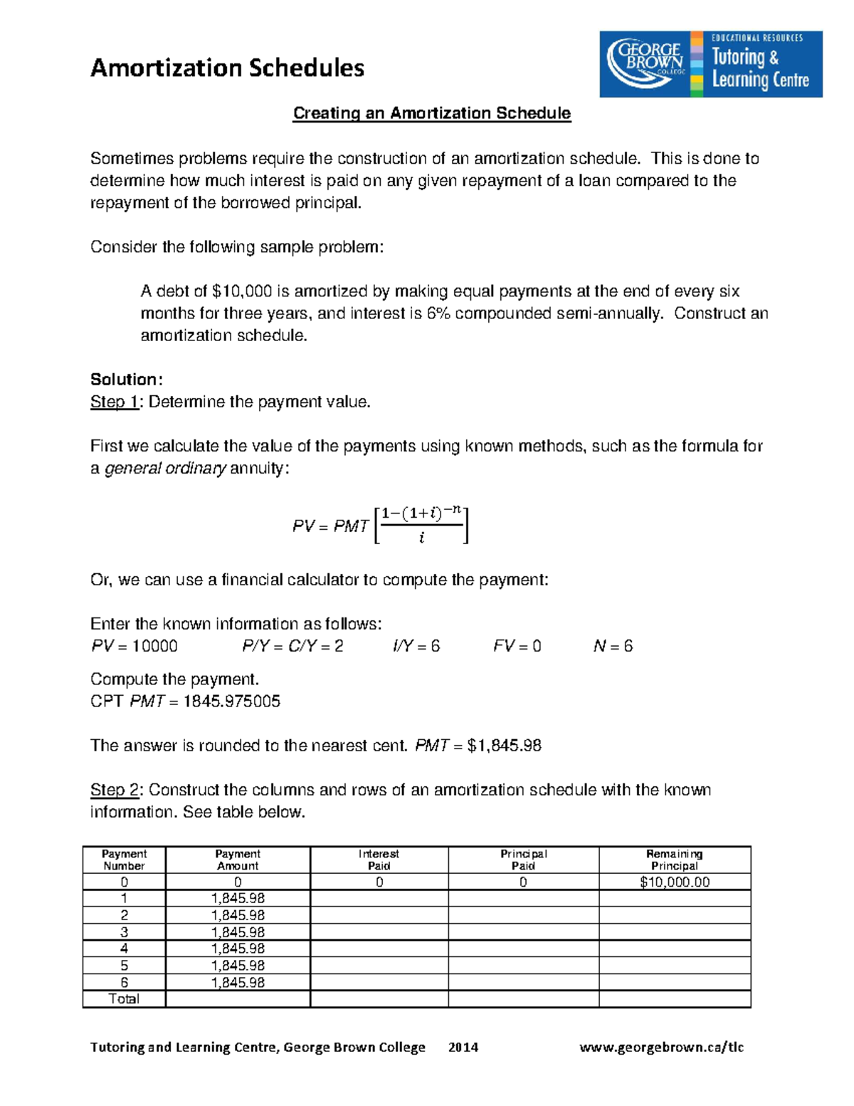 Amortization Schedules: Creating a Detailed Payment Plan (FIN 101 ...