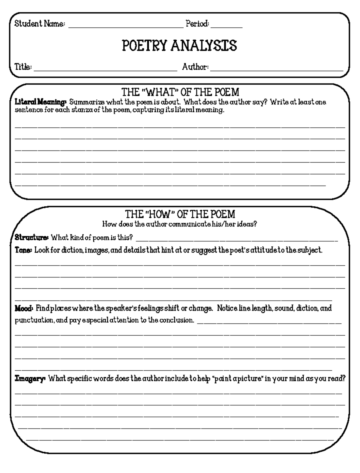 Poetry Analysis Framework for Munting (ENG101) - Studocu