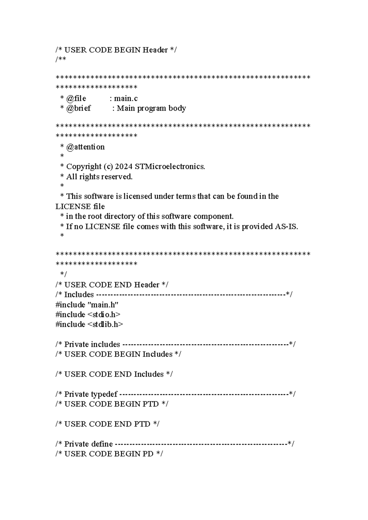 USER CODE Begin Header - HQD - /* USER CODE BEGIN Header / /* * @file ...