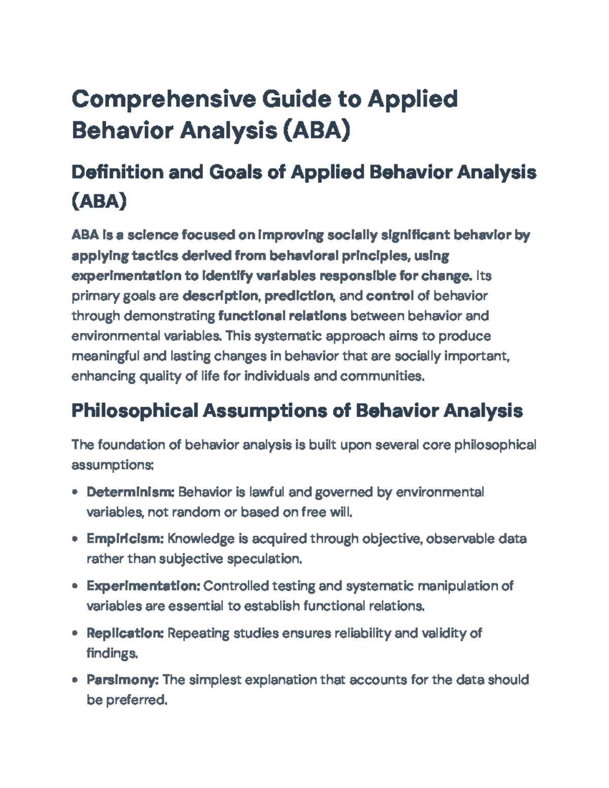 Comprehensive Guide to ABA: Principles & Techniques for Behavior ...