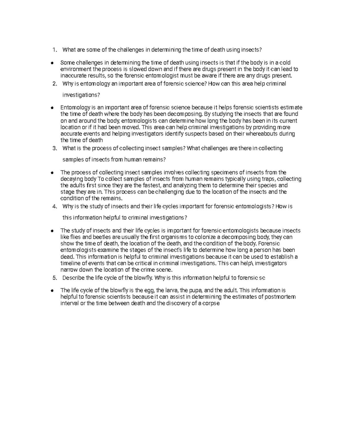 CRJ 101 Unit 4 Critical Thinking Questions on Forensic Evidence - Studocu