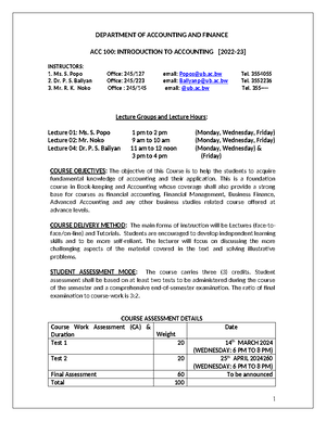 ACC 100 Topics 1 2 Reading Materials AND Exercises - ACC 100 ...