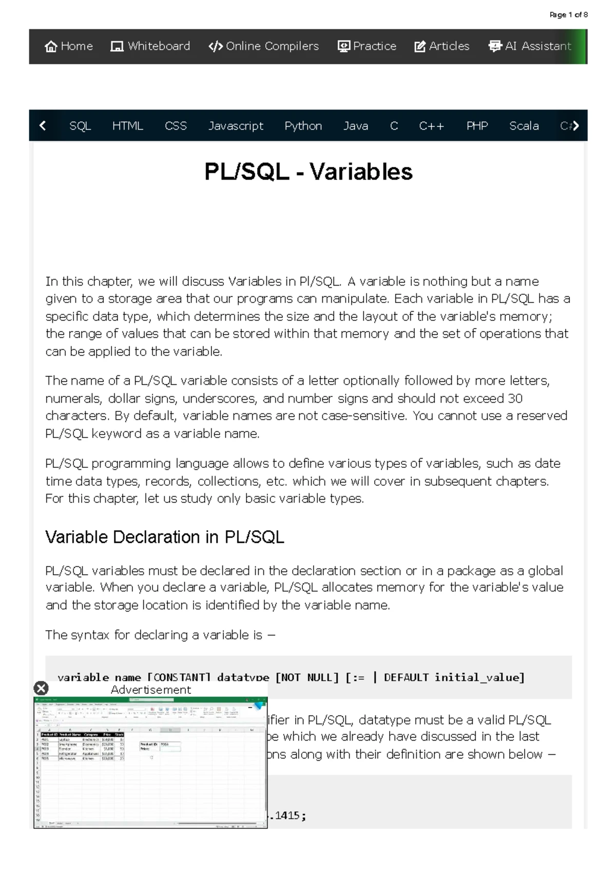 Python 3 Cheat Sheet: Base Types & Variables Overview - Studocu