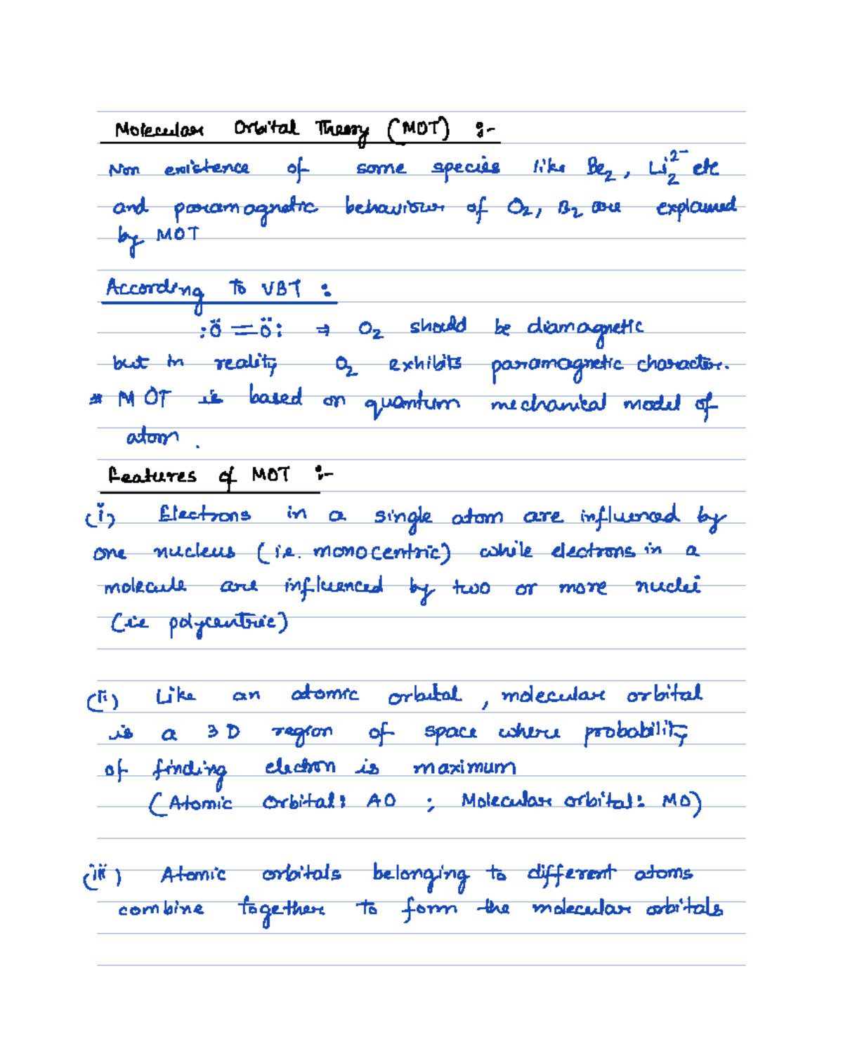 MOT: Molecular Orbital Theory and Paramagnetism Explained - Studocu