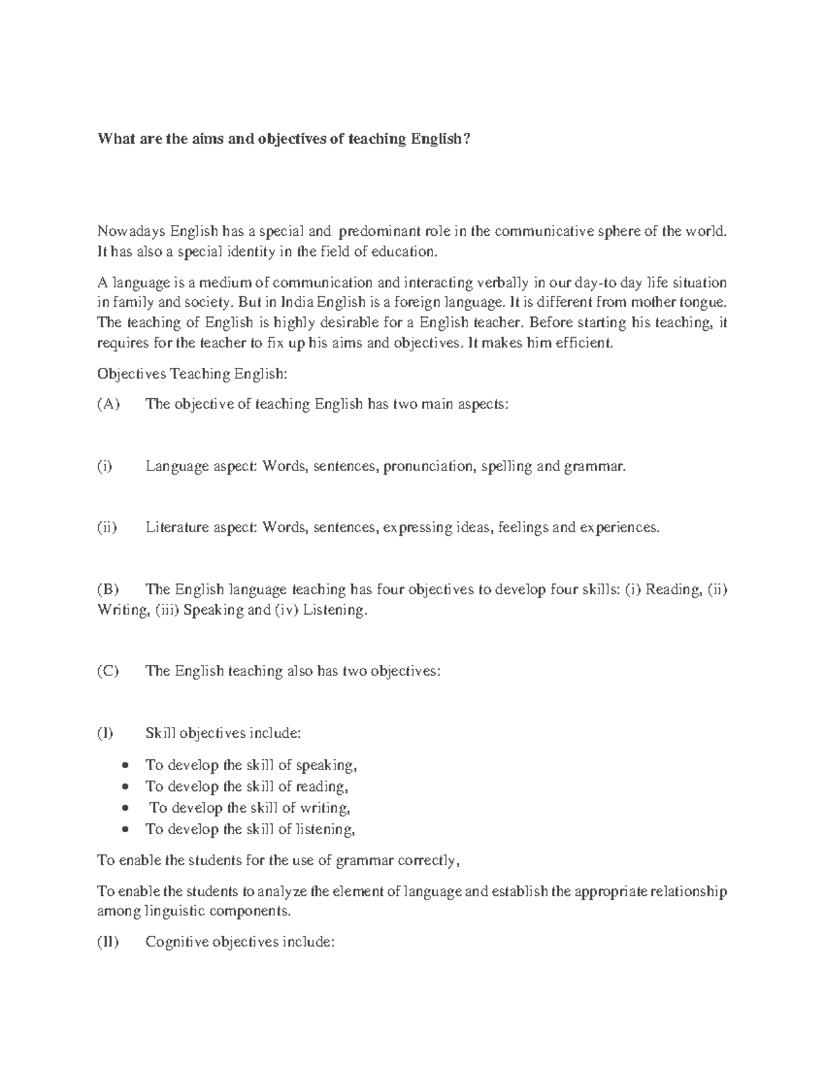 Language Across the Curriculum (LAC) Concept Overview - Dec 2022 - Studocu