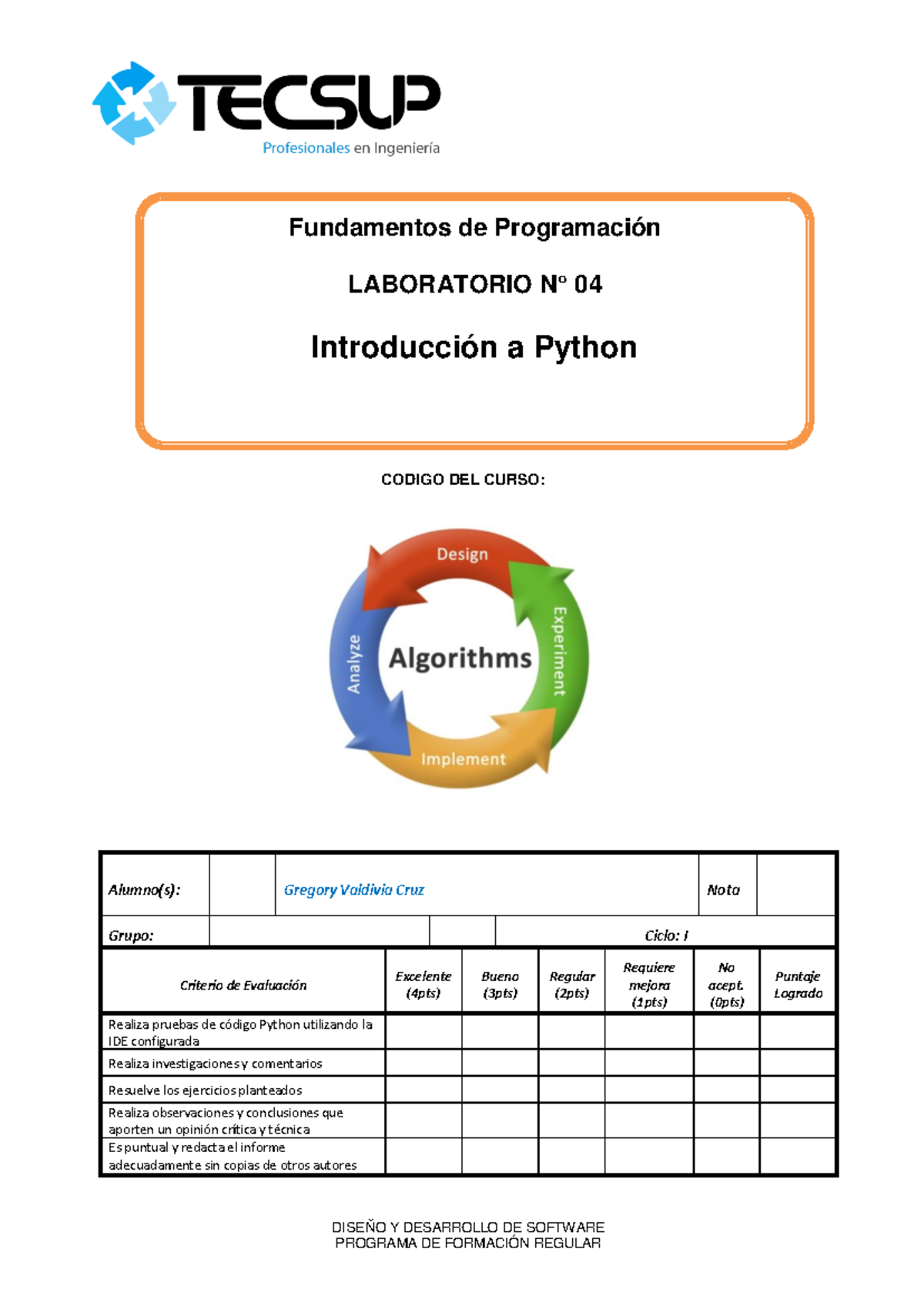 Lab 04 - Introducción a Python: Funciones y Procedimientos Básicos ...