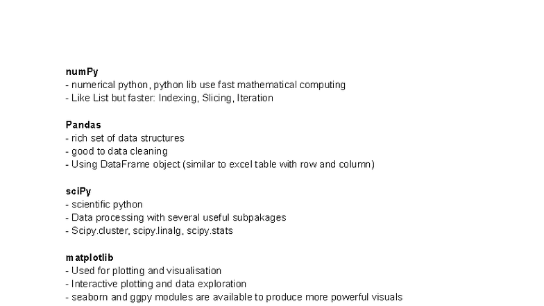 Python Data Preparation: NumPy, Pandas, and SciPy Overview - Studocu