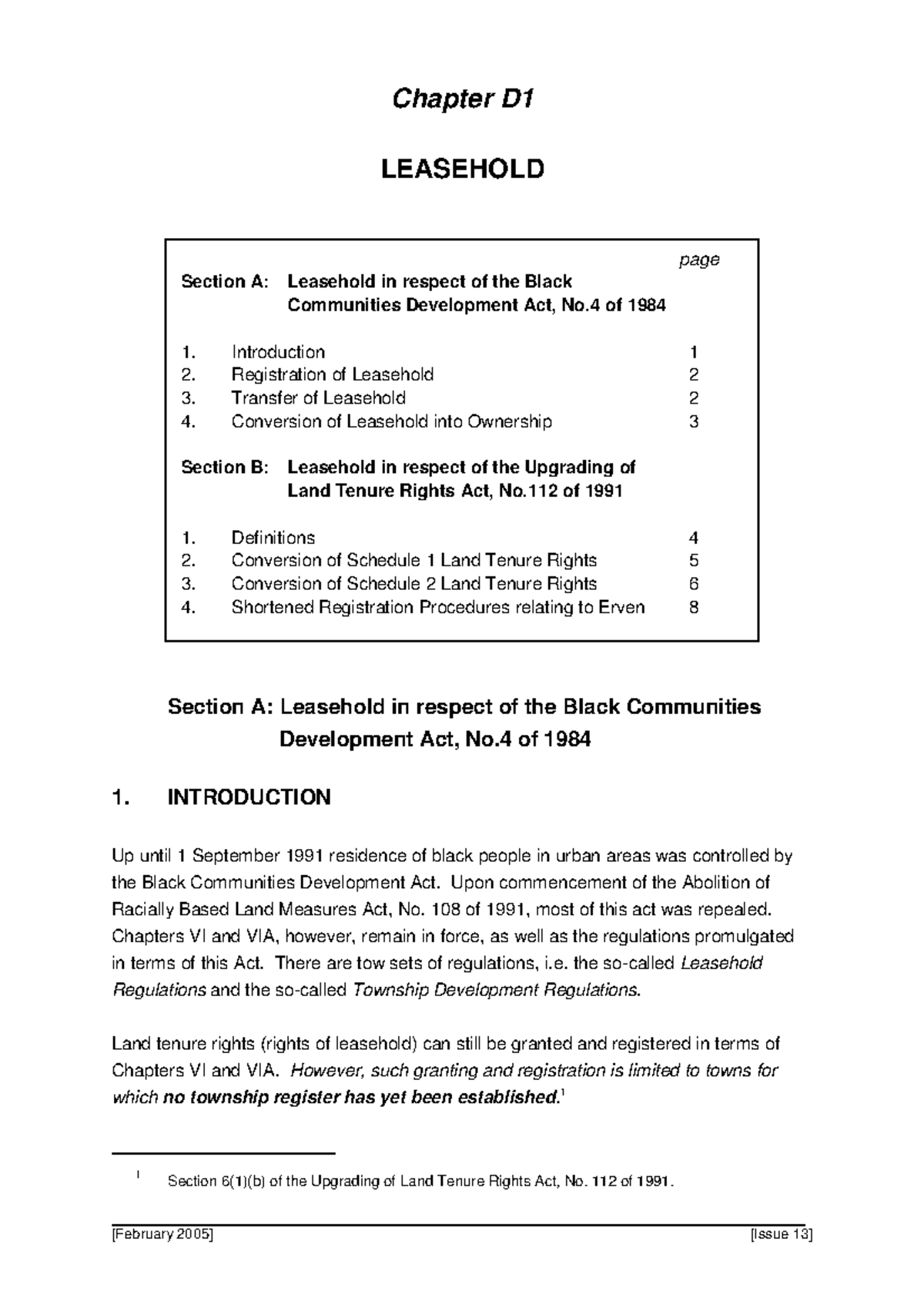 Chapter D1 & D2: Leasehold Regulations and Ownership Conversion Guide ...