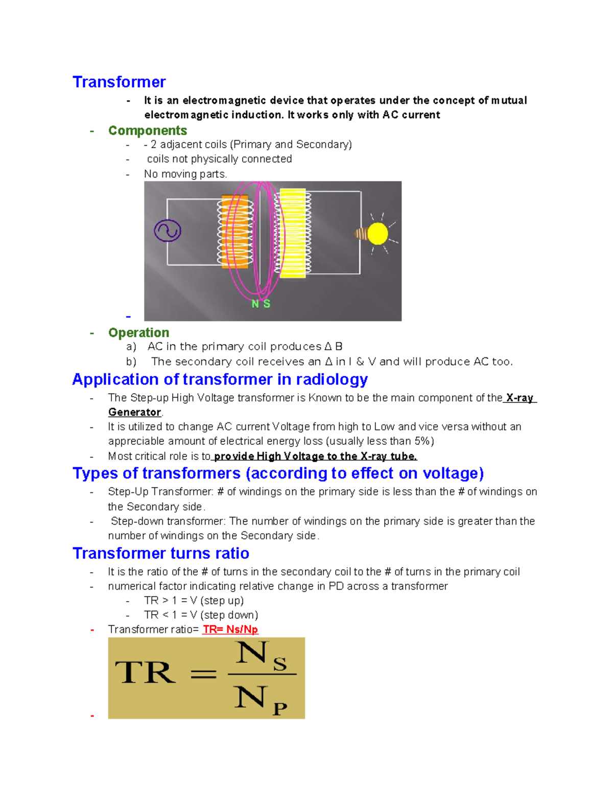 Transformers in Radiology: Types, Operation, Applications, and Losses ...