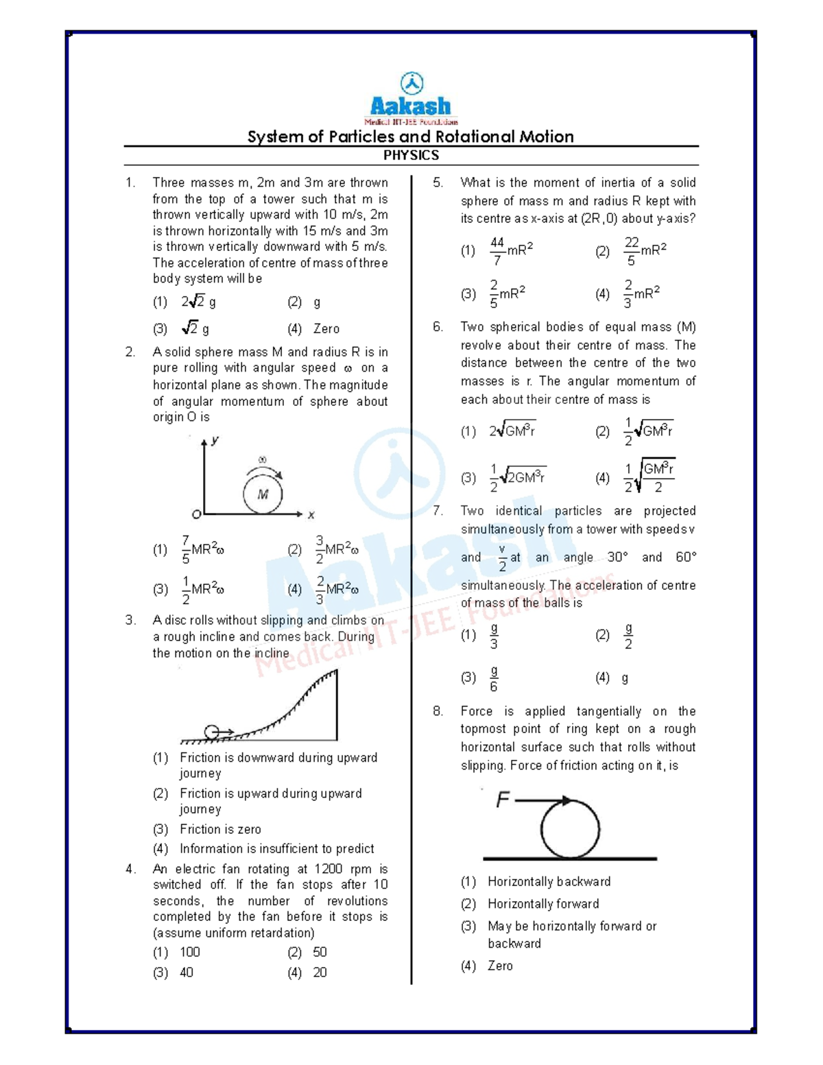 Physics 1: Neet Assignment - Higher Order Thinking Questions - Studocu