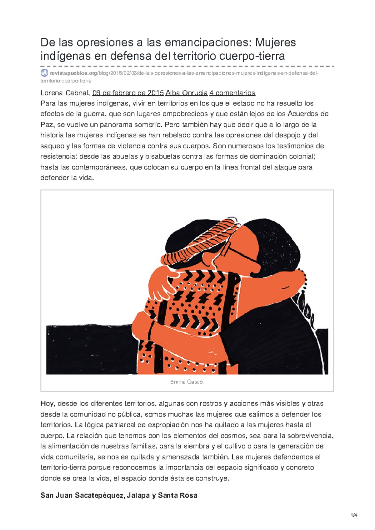 Transformación de las mujeres indígenas en defensa del territorio ...