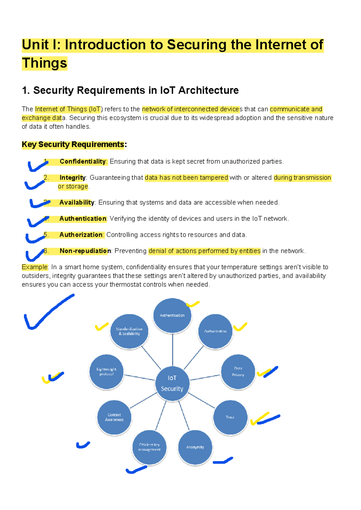 IoT 101 - Lecture Notes on Security Requirements and Architectures ...