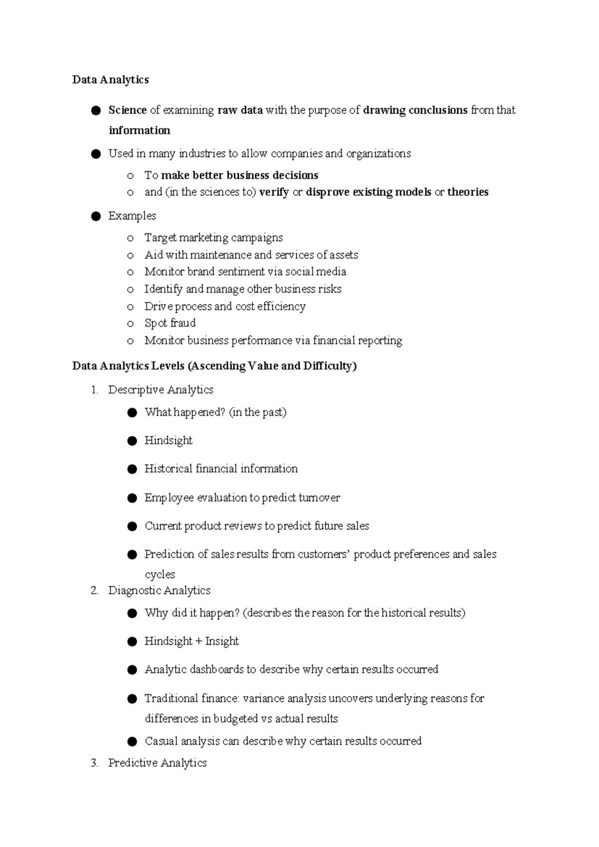 POWER BI Data Analytics Notes 2023/2024: Insights and Applications ...