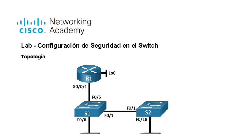 Lab CCNA: Configuración de Seguridad en el Switch y VLANs - Studocu