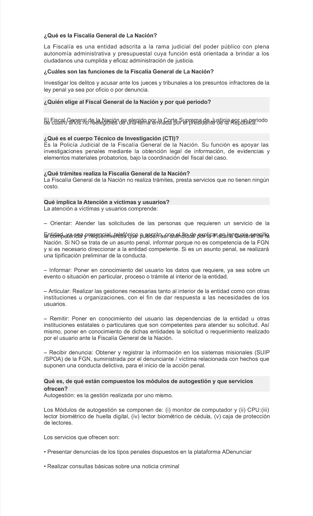 Preguntas y Respuestas sobre la Fiscalía General de la Nación (FGN ...