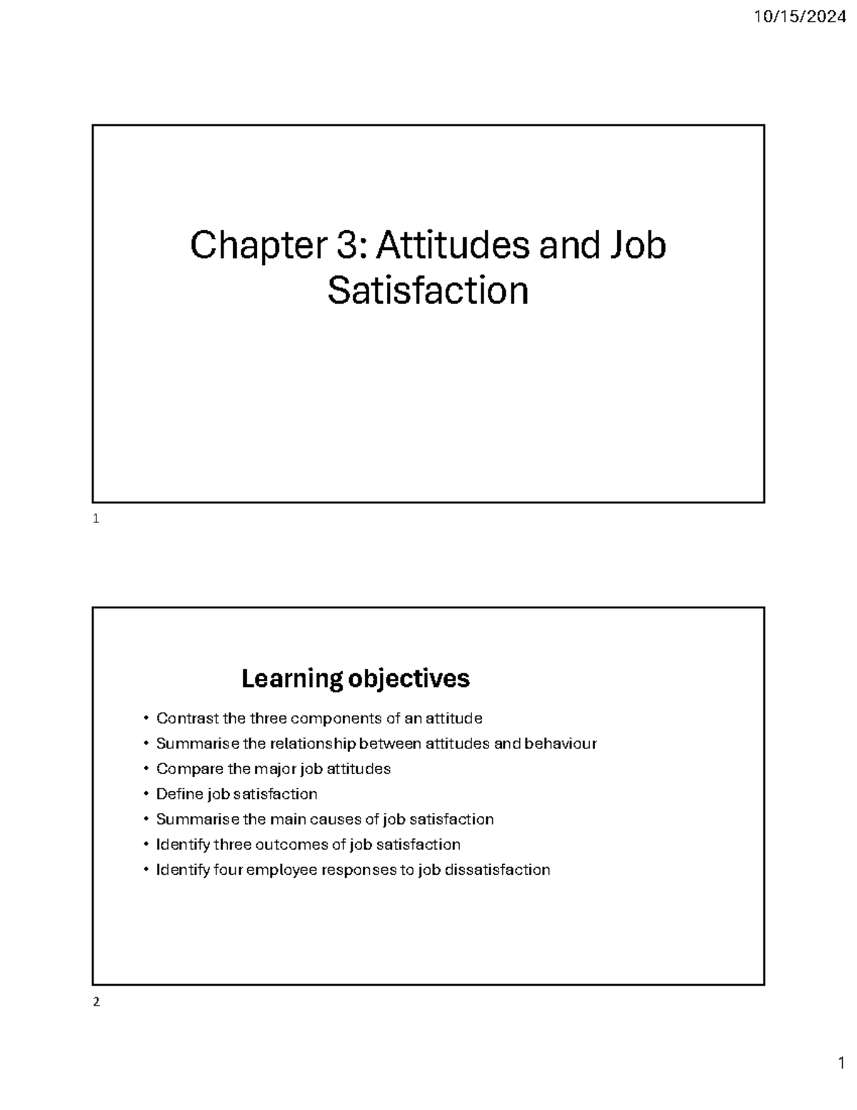 15.10.2024 Chapter 3 - Understanding Attitudes and Job Satisfaction ...