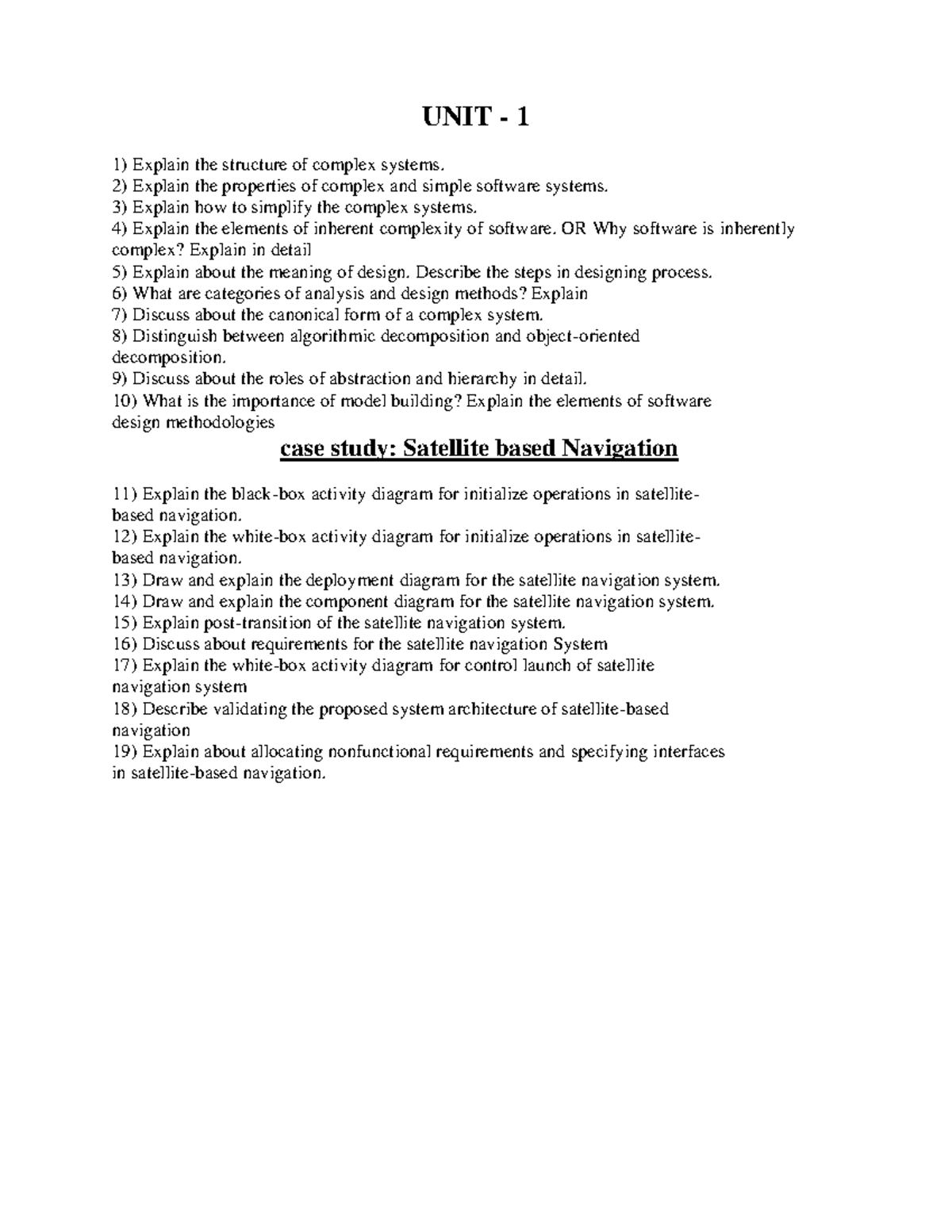 Unit 1 imp ooad - Good for Exam Preparation - UNIT - 1 Explain the ...