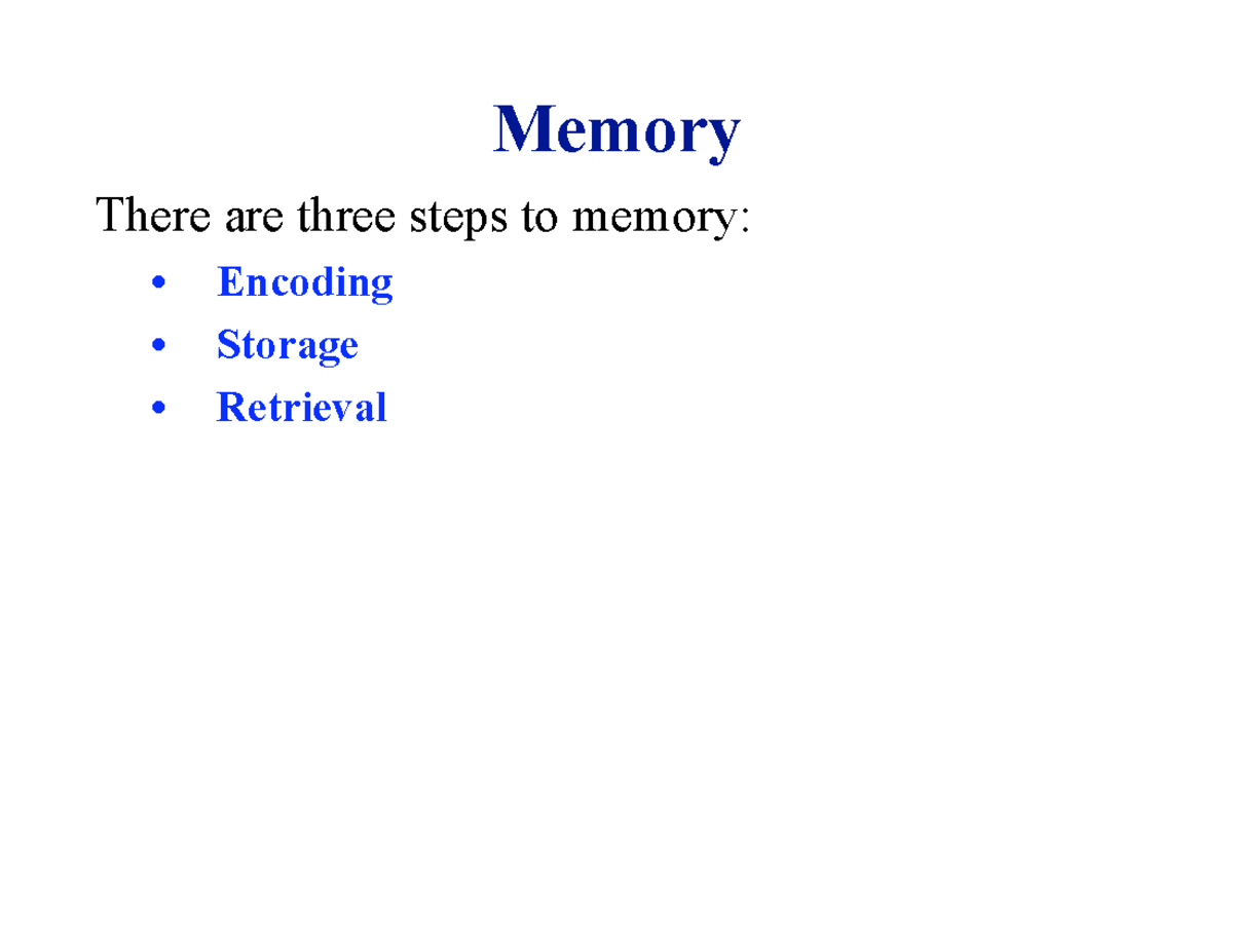 Memory: Understanding Encoding, Storage, Retrieval, and Techniques ...