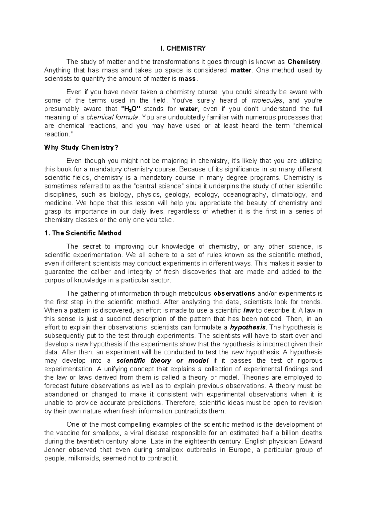 Chemistry 101: Understanding matter, scientific method, and ...