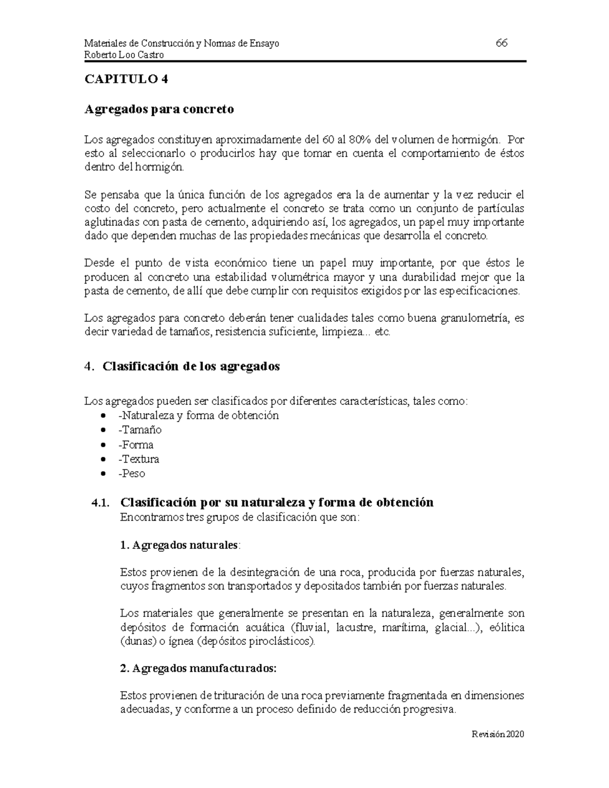 CAP 4: Agregados para Concreto - Materiales y Normas de Ensayo - Studocu