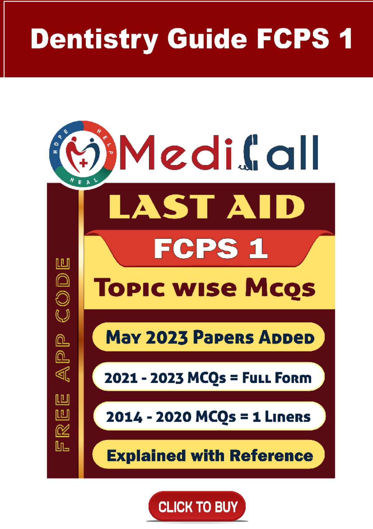 Dentistry FCPS 1 Study Guide: Topics and Revision Strategy - Studocu