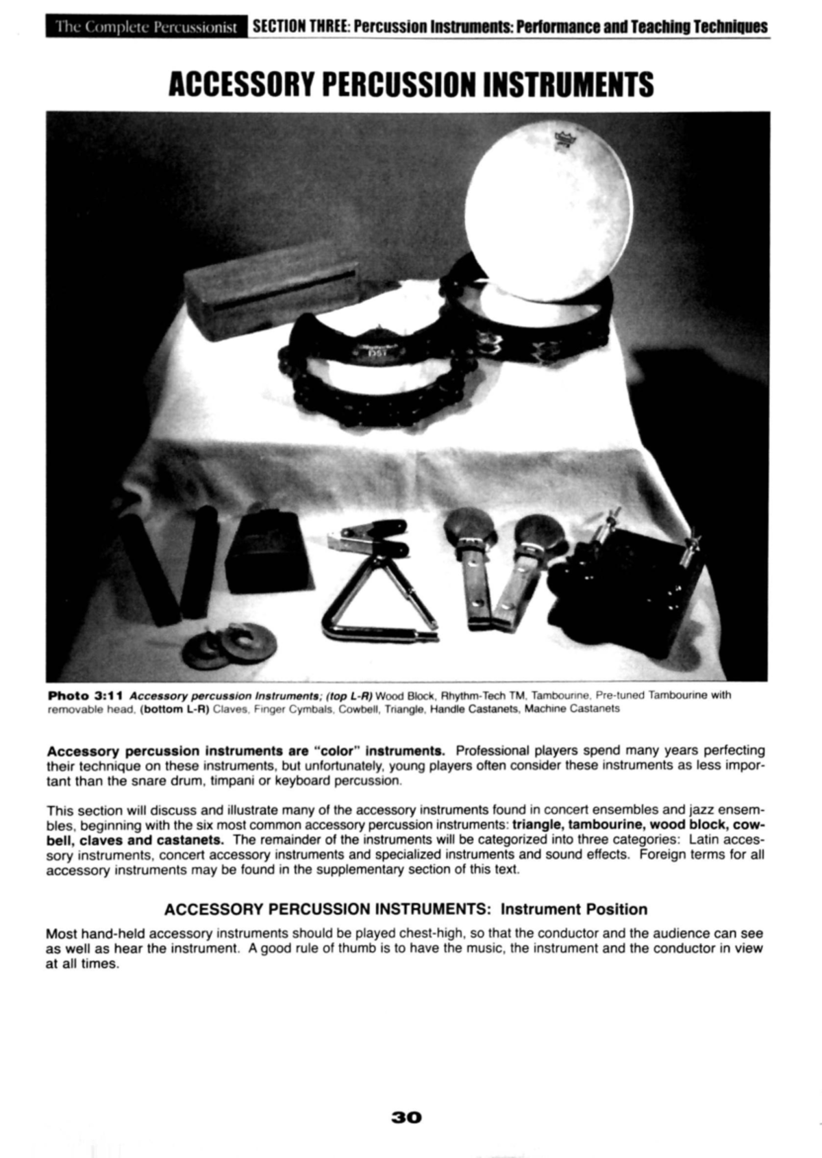 The Complete Percussionist: Accessory Instruments Techniques - Studocu