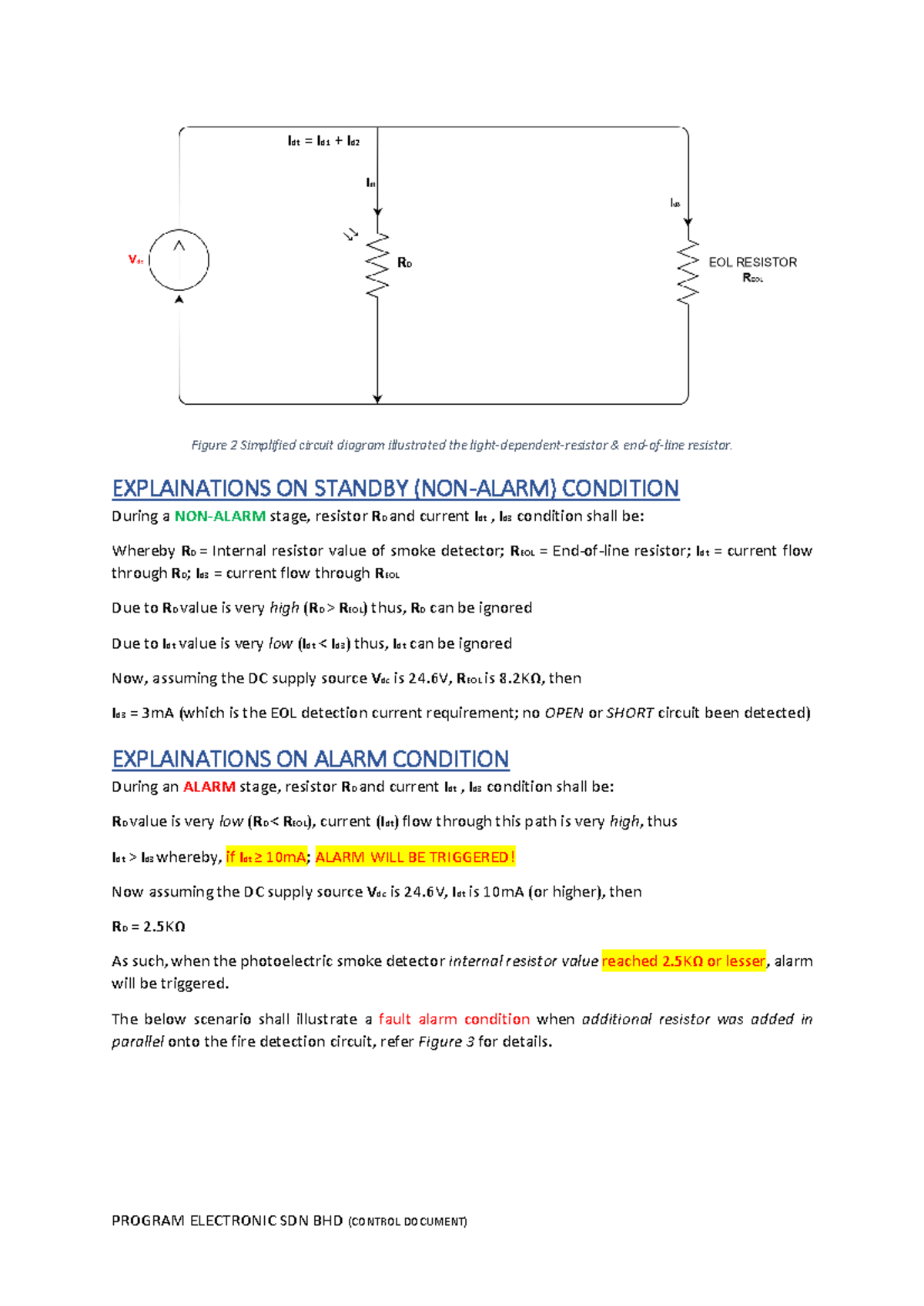 Smoke Detector Alarm Conditions Explained: RD & Current Analysis - Studocu