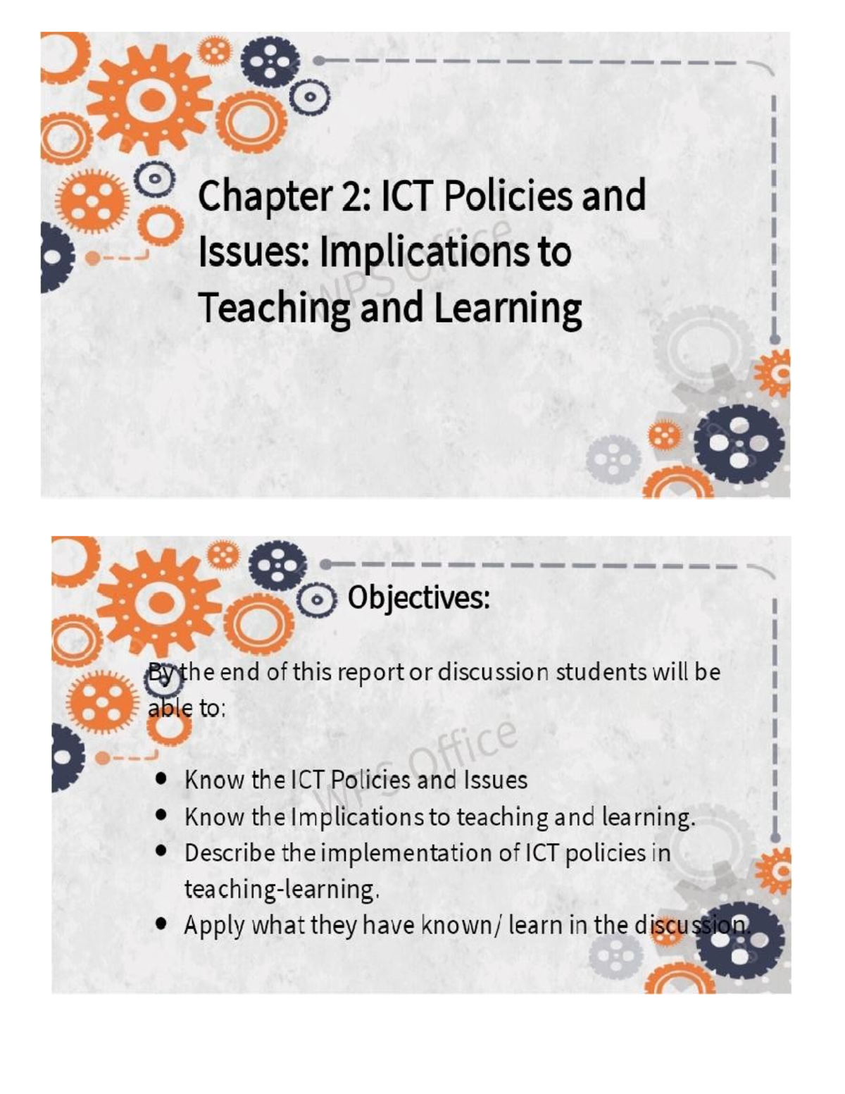 ICT Policies and Issues: Implications for Teaching & Learning (EDU 101 ...