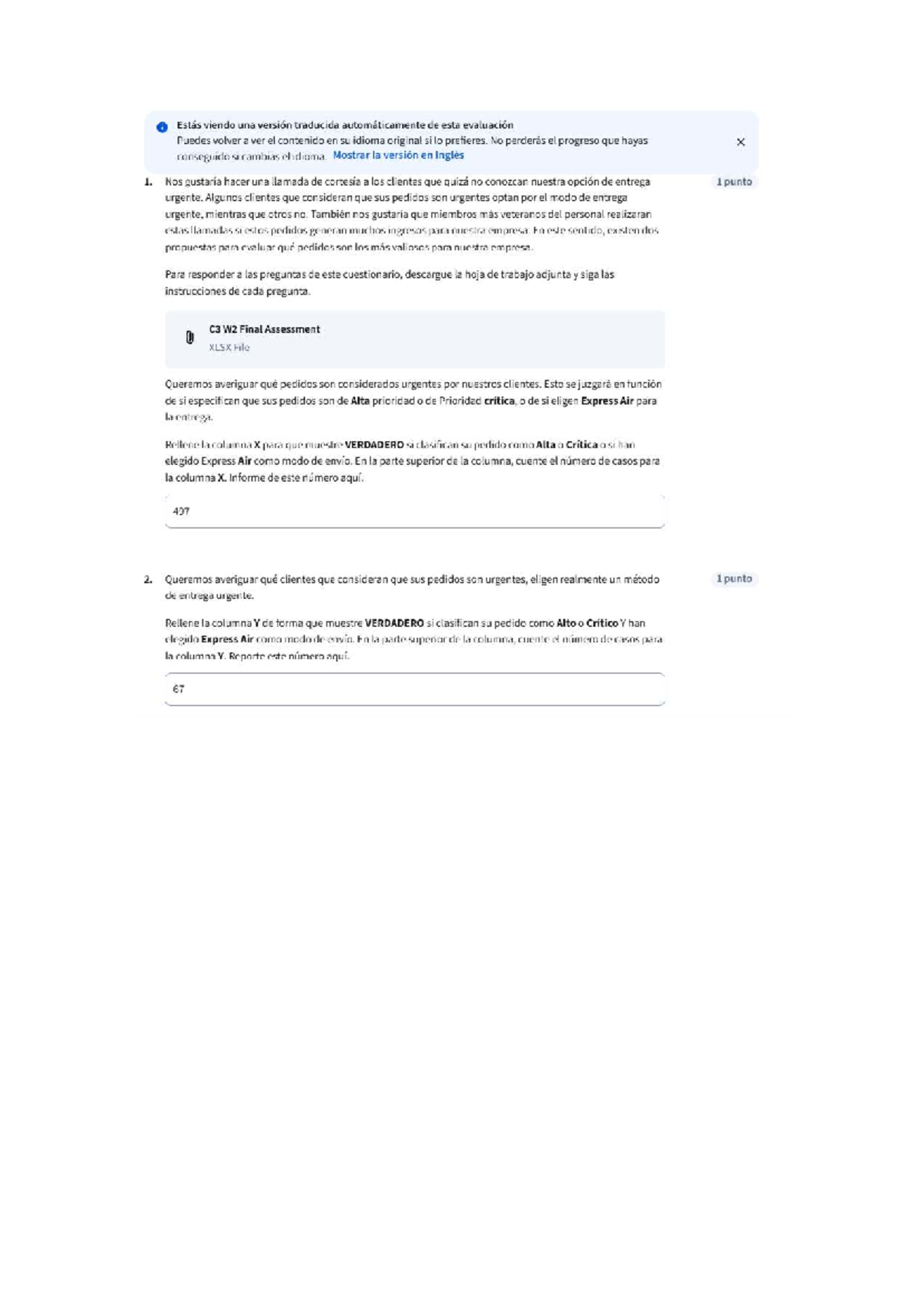 Examen Final C3 W2: Análisis de Pedidos Urgentes y Prioridades - Studocu