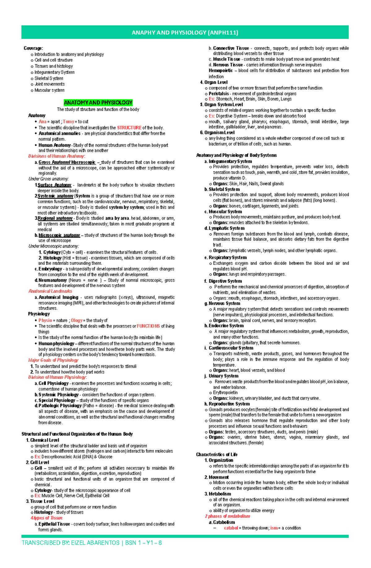Anatomy and physiology - Anatomical anomalies - are physical ...