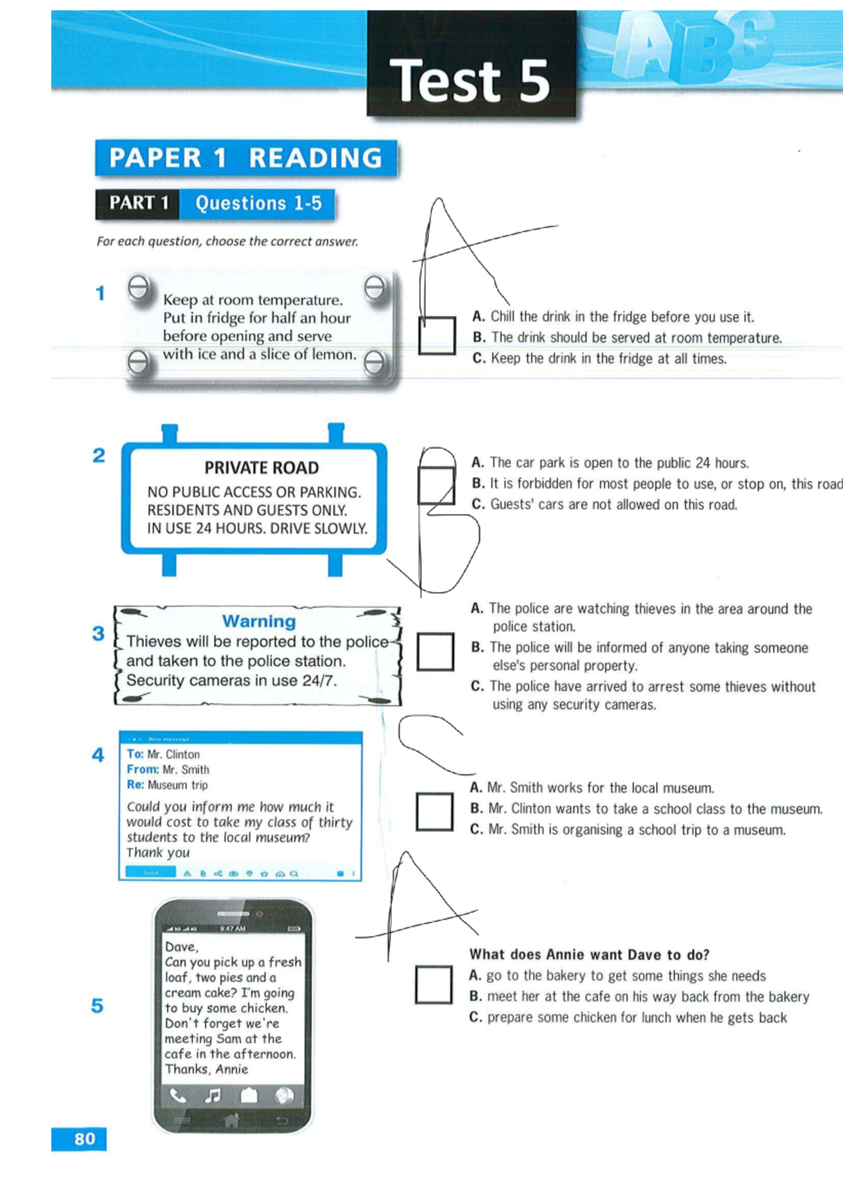 AB Test 5: Reading Practice Questions and Answers - Studocu