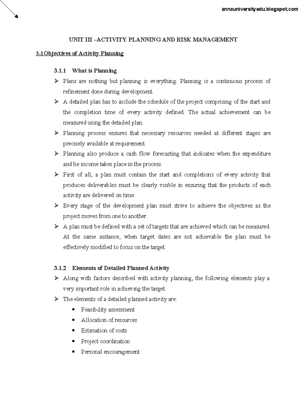 SPM Unit 3: Unit Planning and Risk Management Notes - Studocu