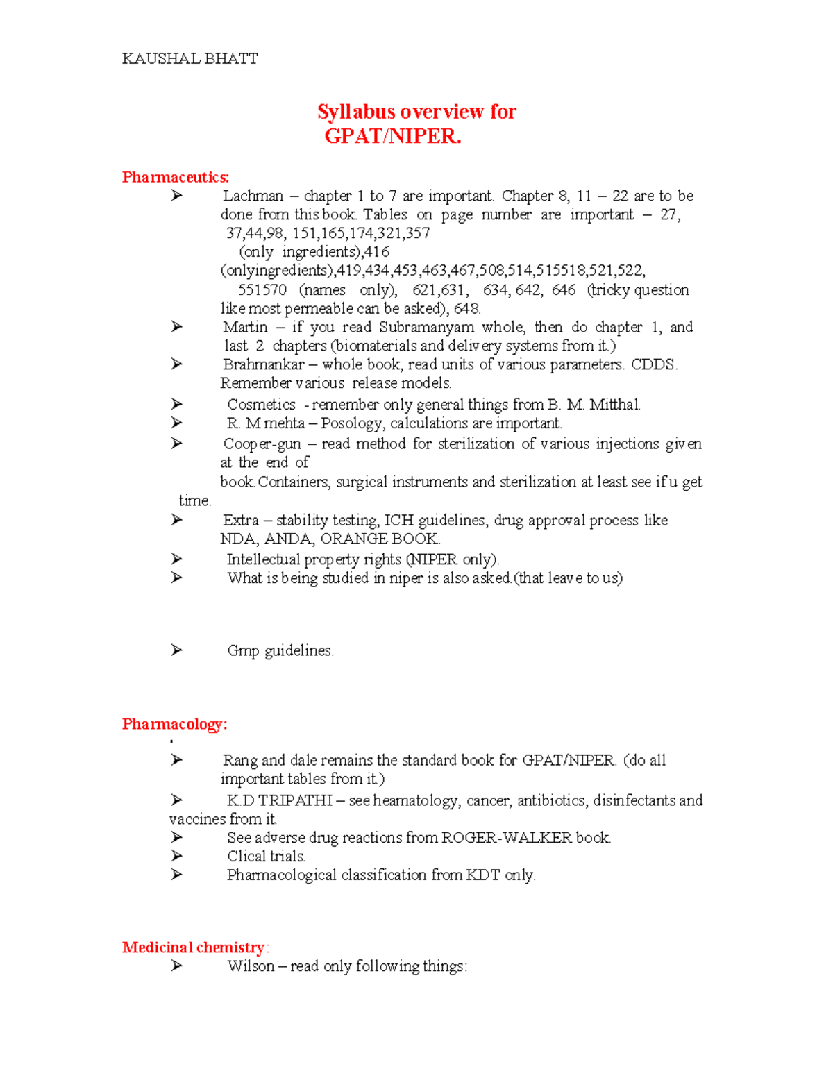Essential Tips for GPAT Preparation: Comprehensive Study Guide - Studocu