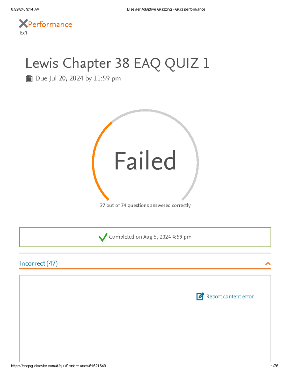 Lewis Ch 38 Heart Failure EAQ Quiz Review and Study Guide - Studocu
