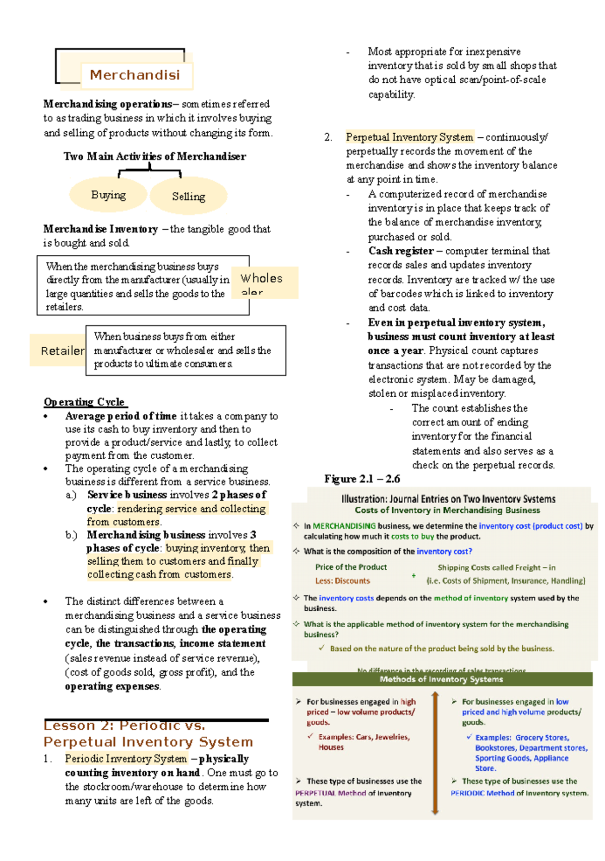 Accounting Module - Merchandising operations– sometimes referred to as ...