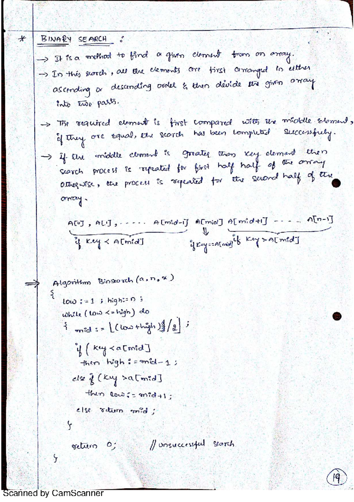 DAA Unit 1: Binary Search Method Explained - Studocu