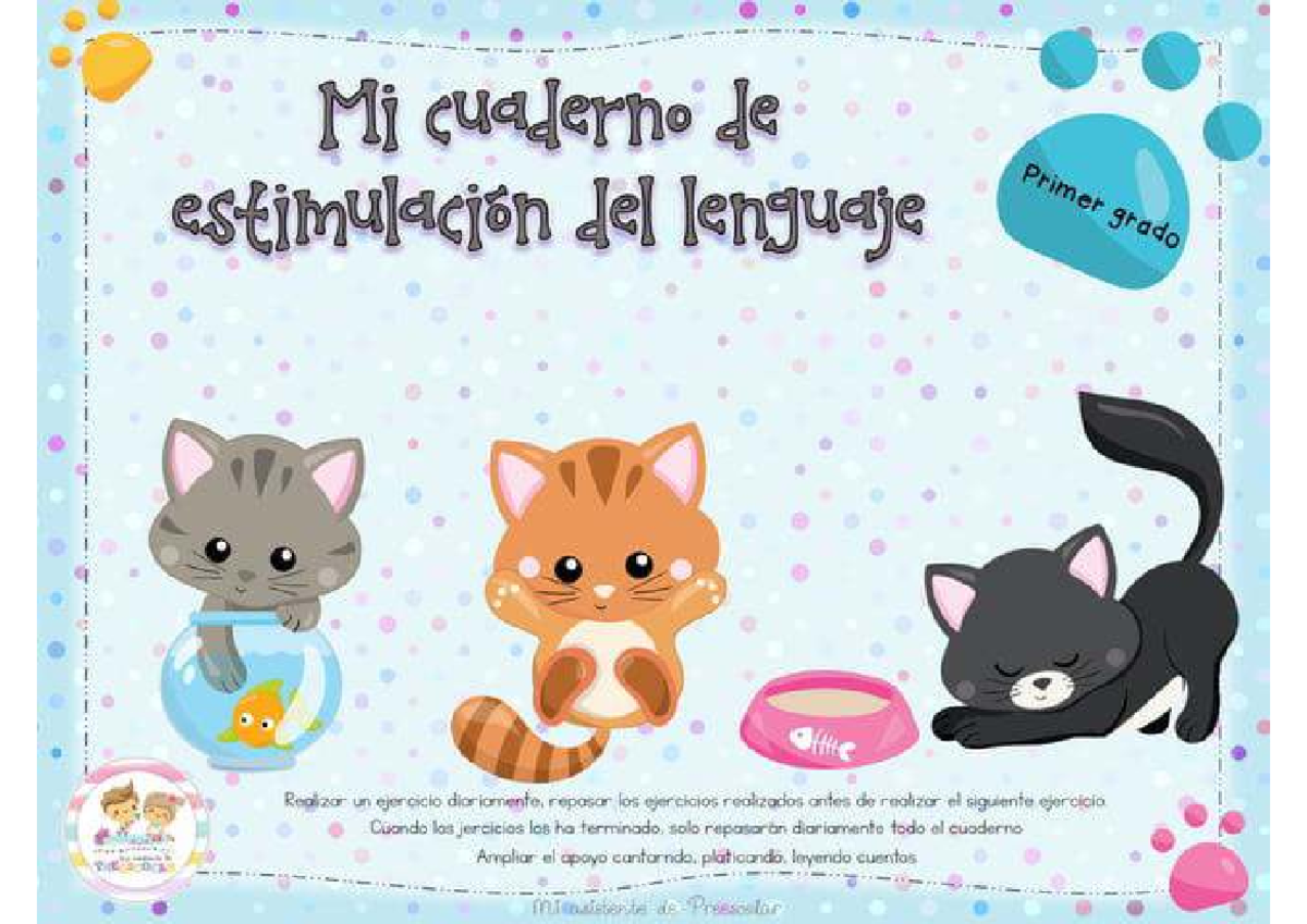 Mi cuaderno de estimulación del lenguaje - Primer grado - Studocu