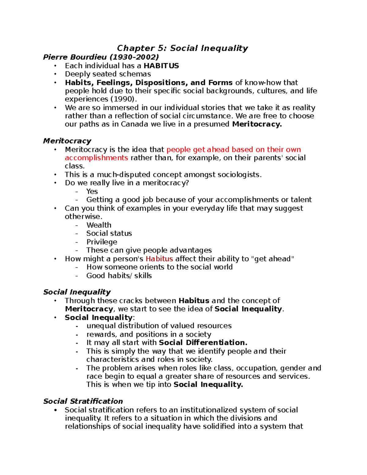 Chapter 5: Understanding Social Inequality - Key Concepts and Theories ...