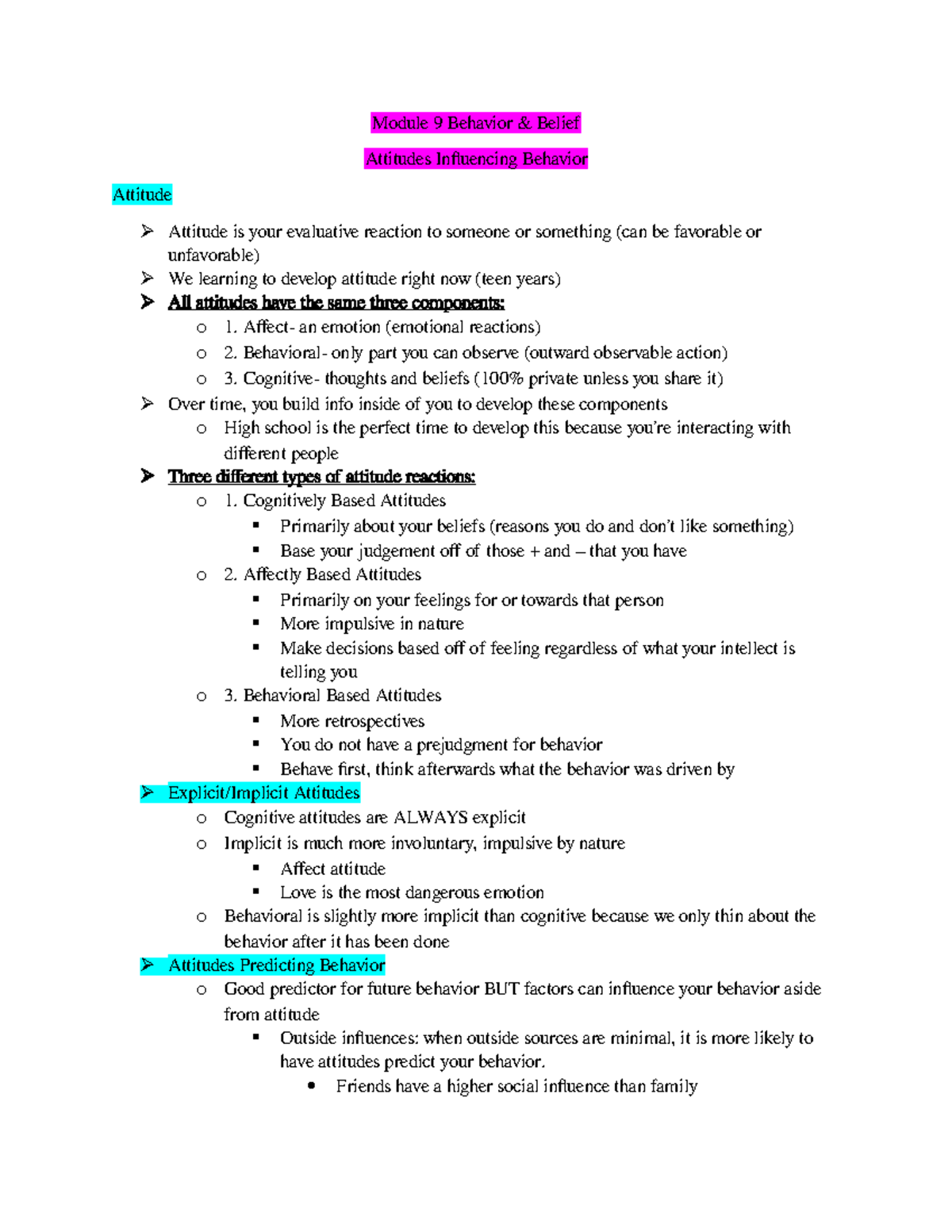 Understanding Attitudes and Their Influence on Behavior: PSY 101 Module ...