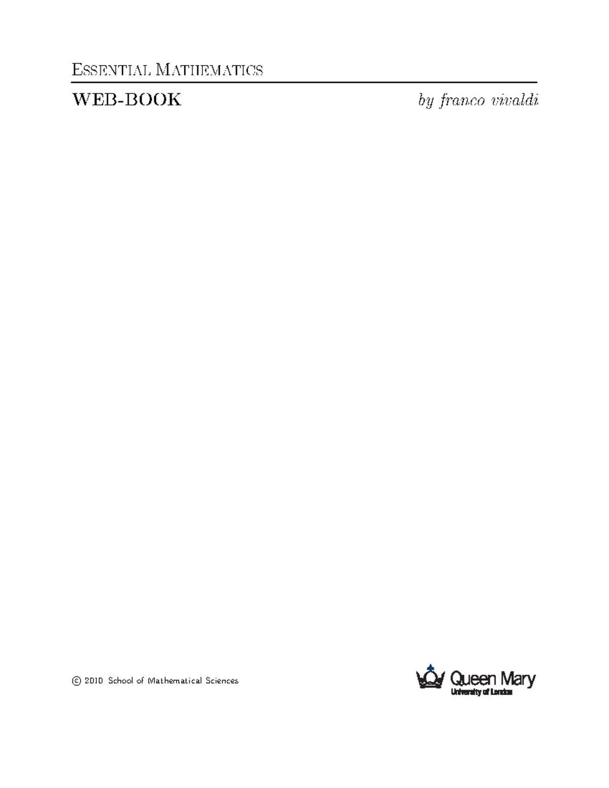 Essential Mathematics MTH3100: Comprehensive Study Guide - Studocu