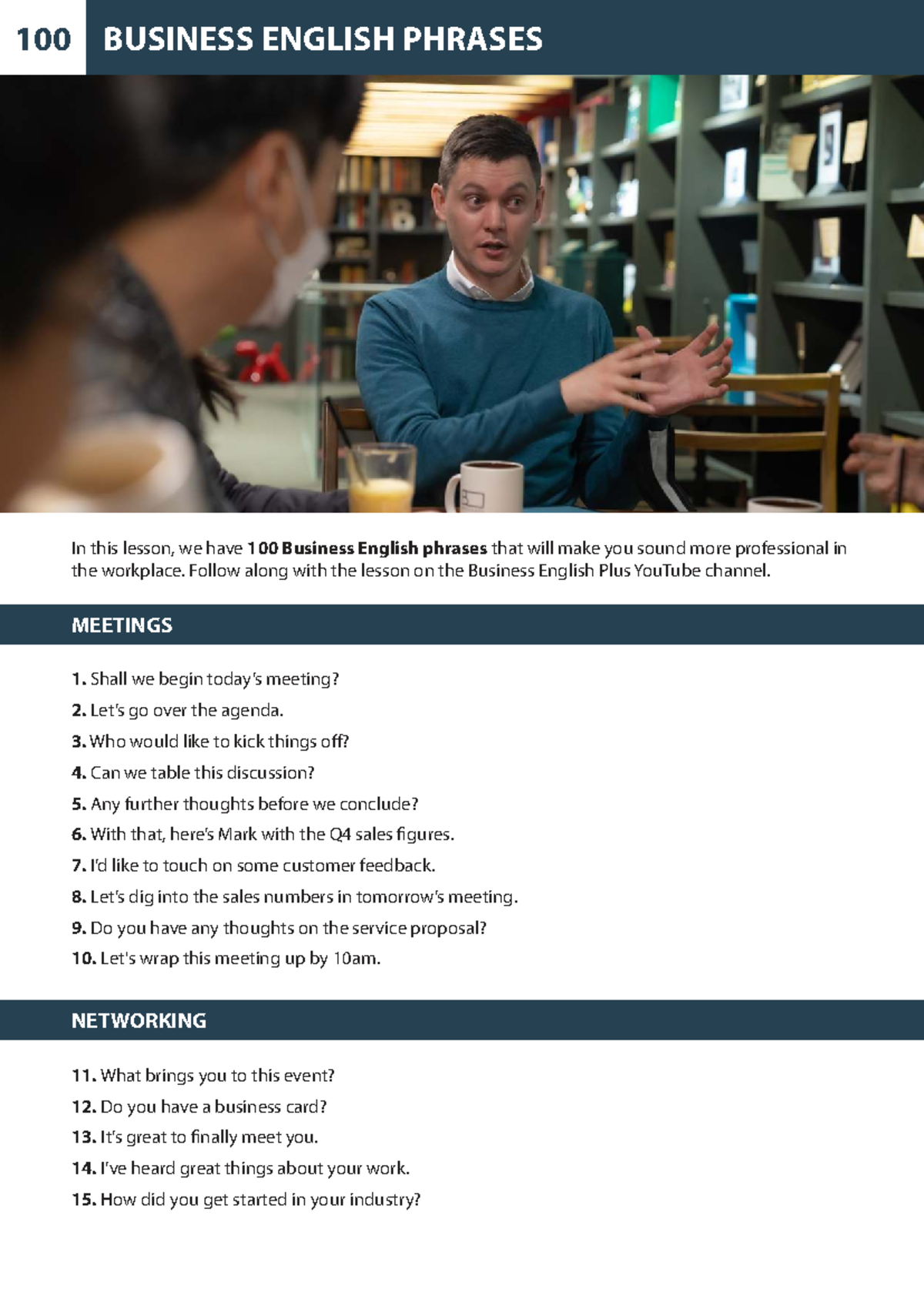100 Business English Phrases for Professional Communication - Studocu