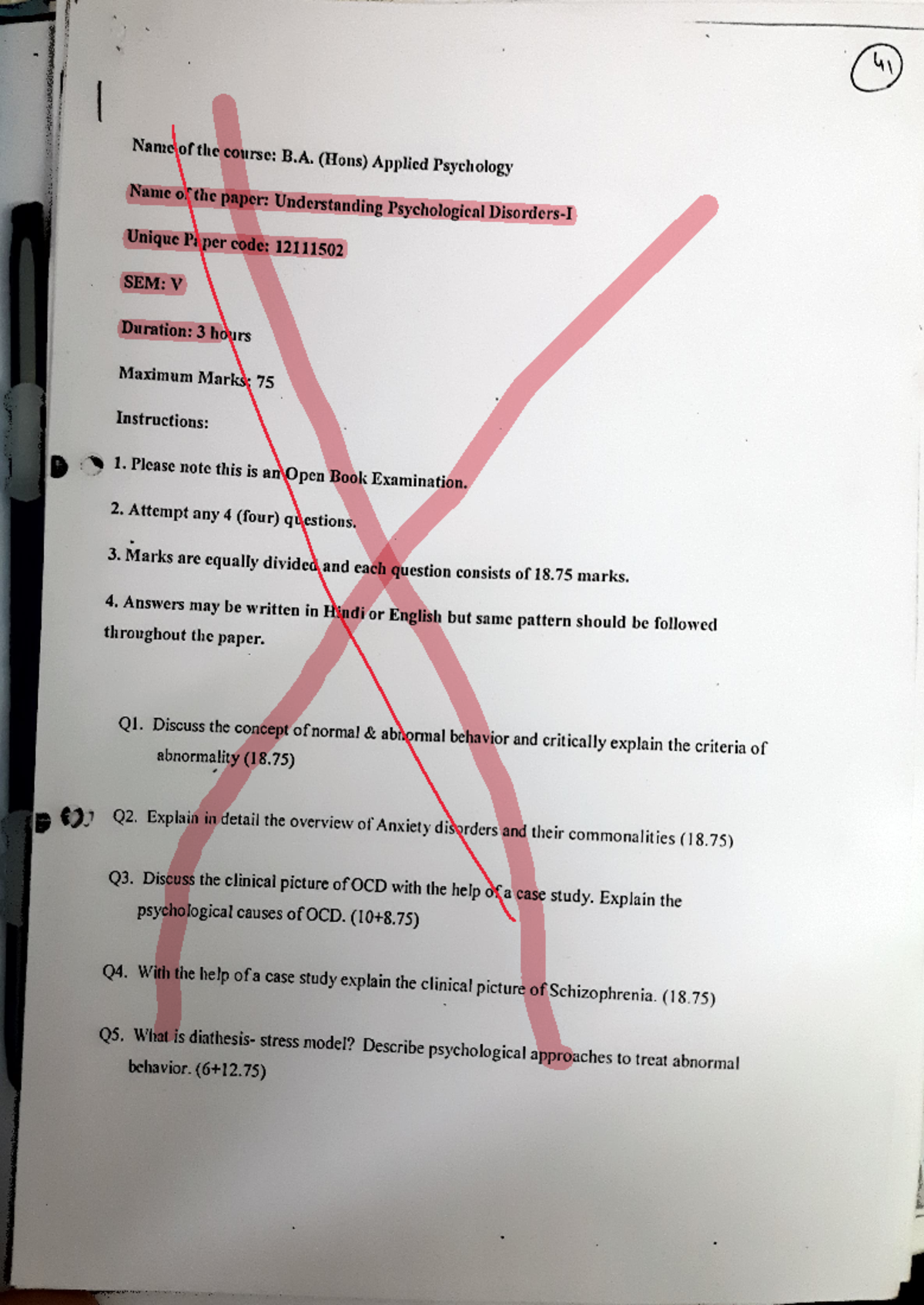 Understanding Psychological Disorders - I (UPD- I) Exam Guide - Studocu