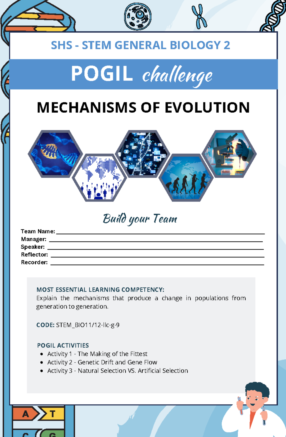 Mechanisms OF Evolution Activity - MECHANISMS OF EVOLUTION POGIL ...