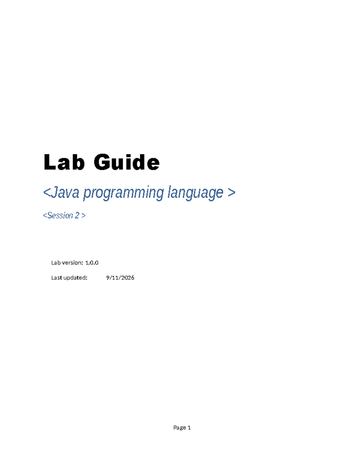 Lab 02 - Java Programming Language Lab Guide and Exercises - Studocu
