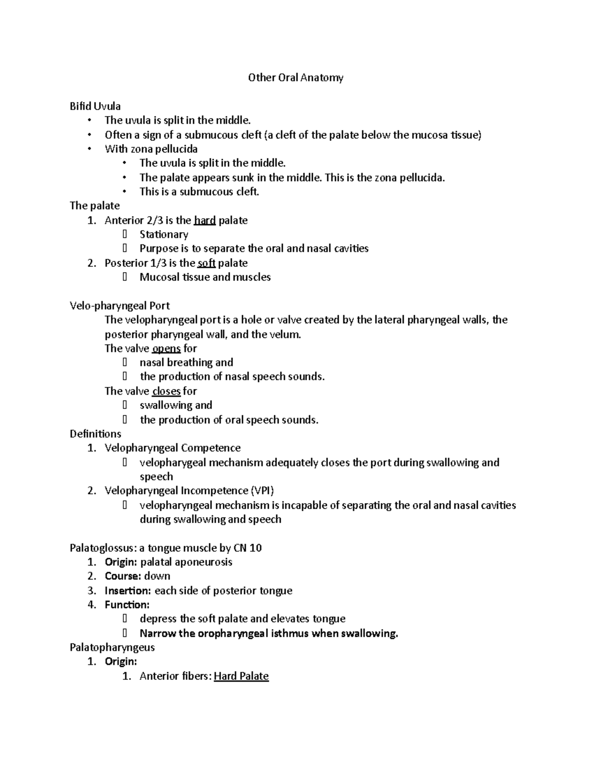 Other Oral Anantomy - Other Oral Anatomy Bifid Uvula - The uvula is ...