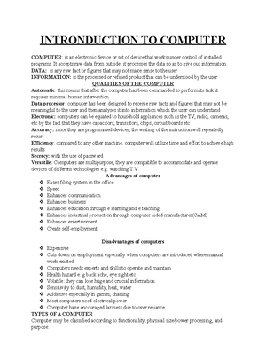 High School Computer Form 2 Notes - kcsepdf.co COMPUTER STUDIES NOTES ...