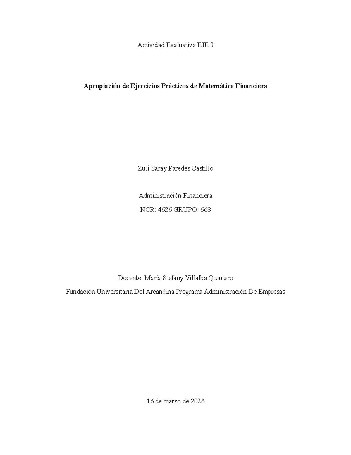 Actividad Evaluativa EJE 3: Ejercicios Prácticos de Matemática ...