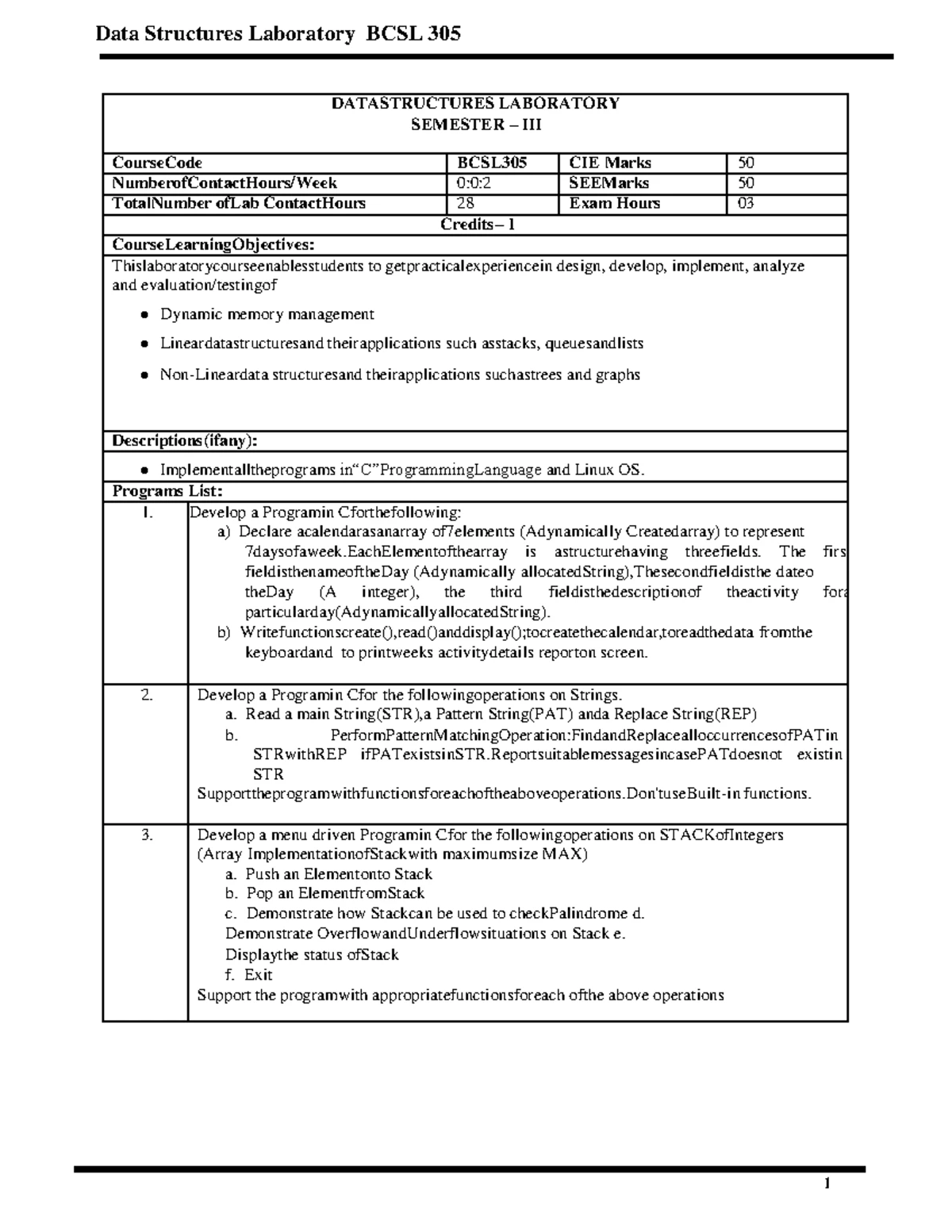 DS LAB 1 to 6 - DS LABORATORY PROGRAMS 7 to 12 , 2022 CBCS Scheme ...