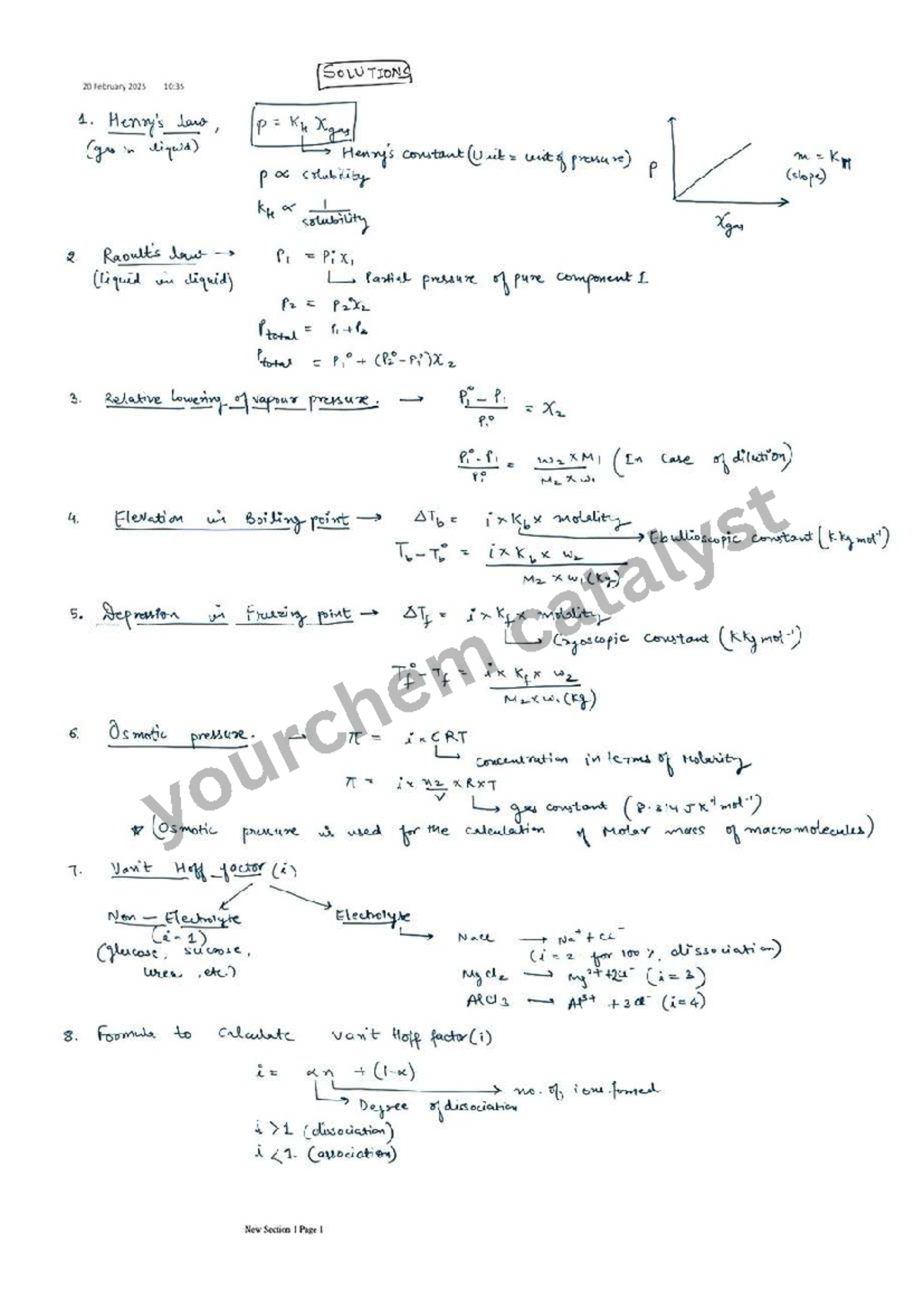 Yourchem Catalyst - Study Notes for Chemistry Course - Studocu